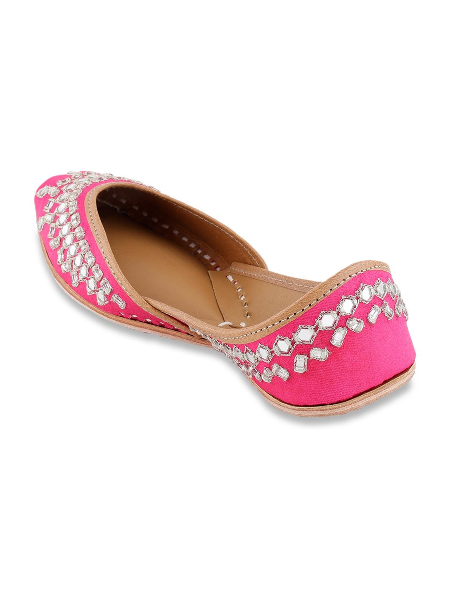 Glam Story Women's Juliet Pink Ethnic Juttis