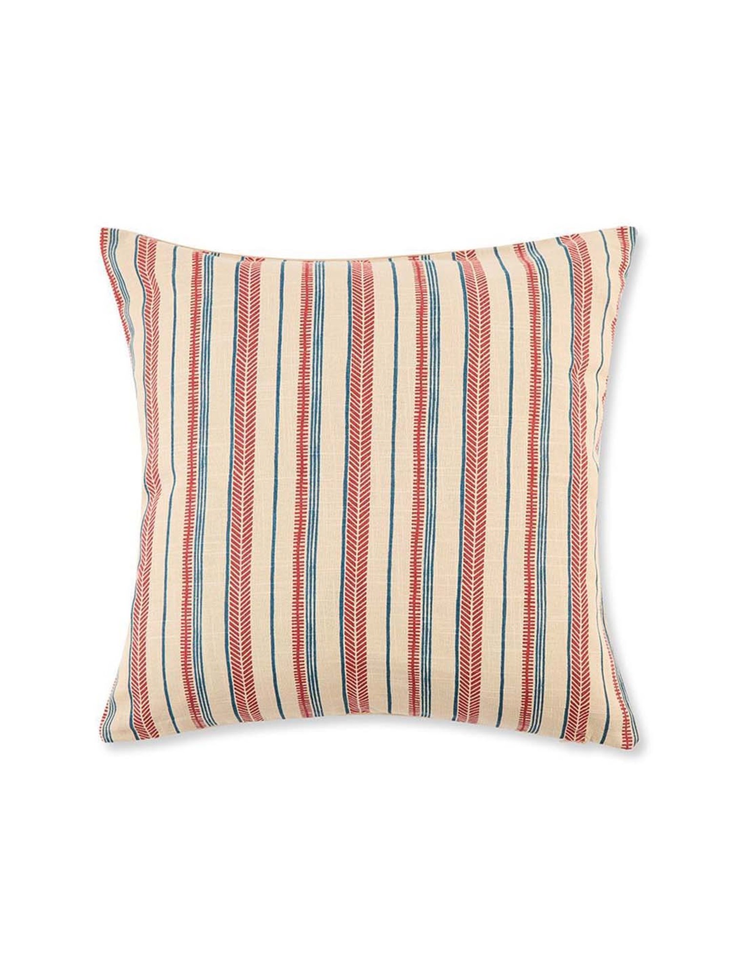 Fabindia Home Red Cotton Printed Gulzar Cushion Cover