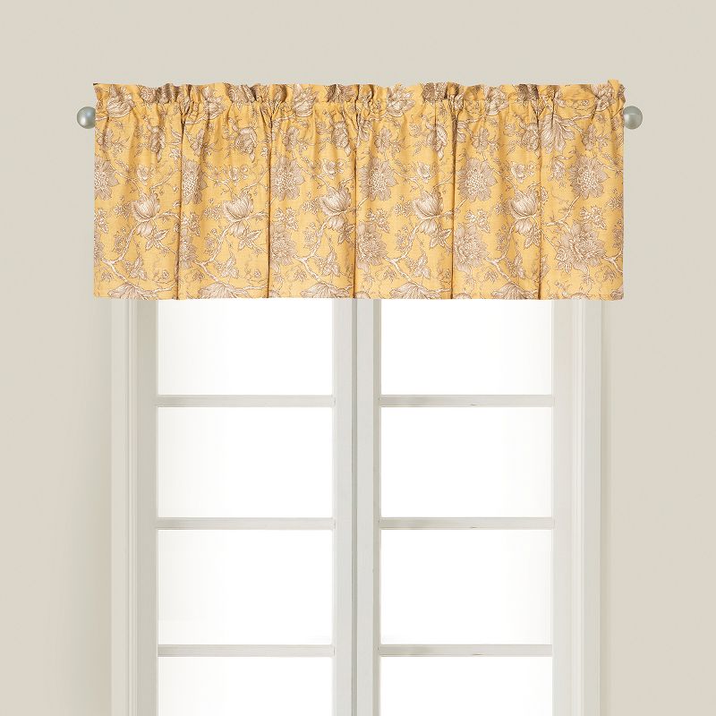 C&F Home Berkeley Yellow Cotton Valance Window Treatment Set of 2
