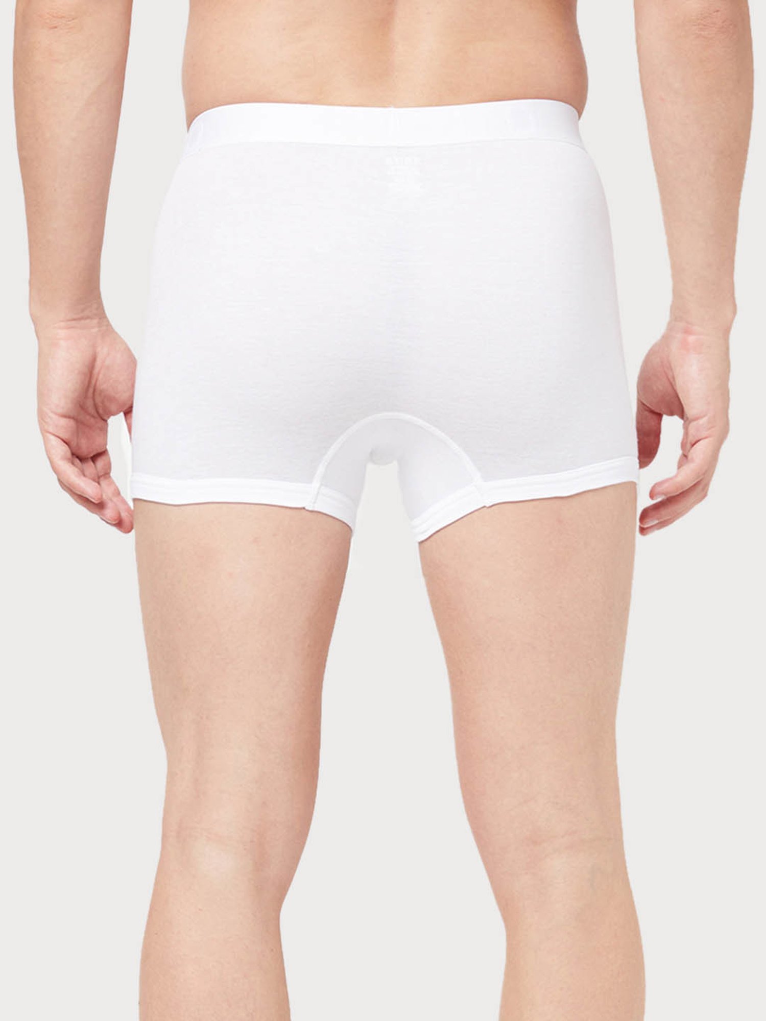 Zoiro White Cotton Regular Fit Trunks - Pack Of 2