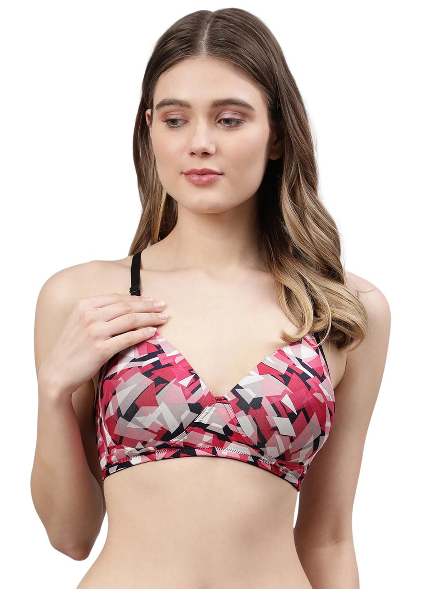 Cukoo Multicolor Printed Full Coverage Non-Wired Bra - Pack of 2