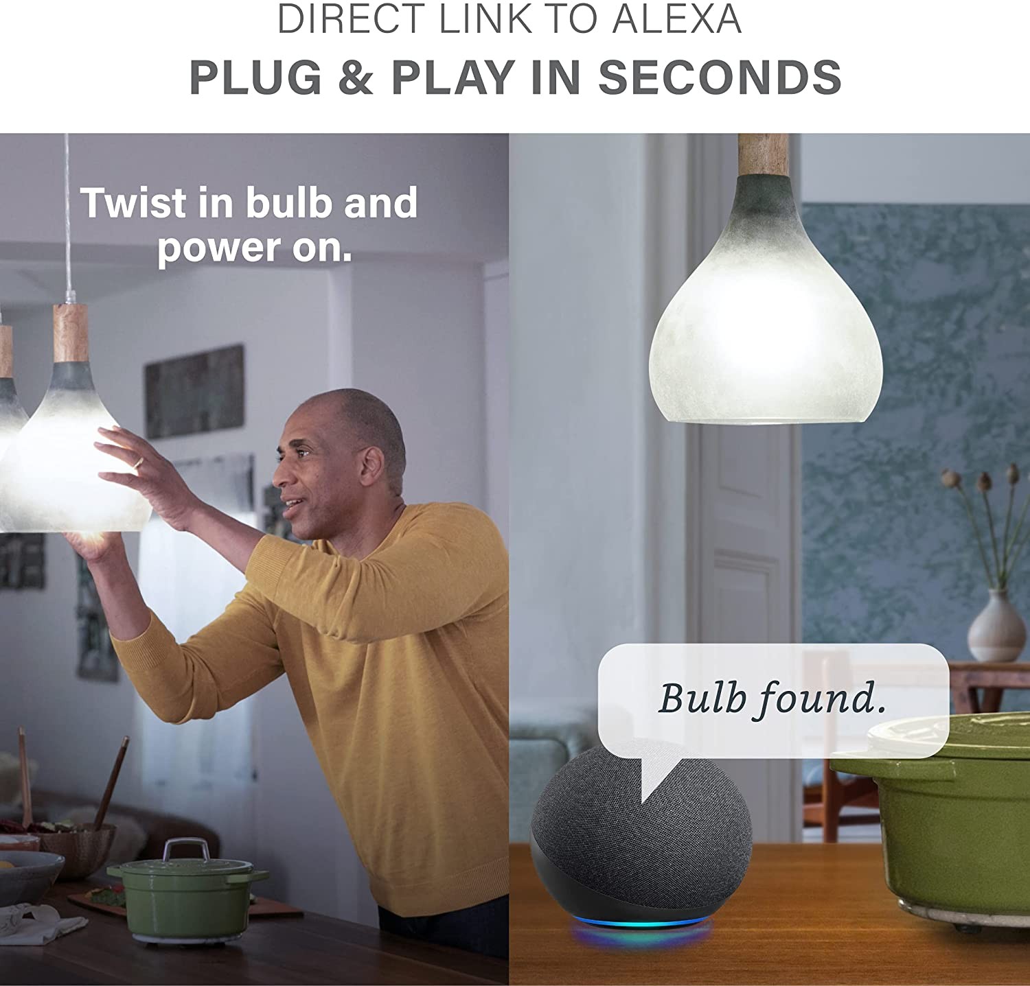 Smart Light Bulb, Bluetooth Mesh Smart Bulb That Works with Alexa Only, Standard A19, Dimmable Daylight 5000K, E26 60W Equivalent 800LM, 4 Pack &ndash; A Certified for Humans Device