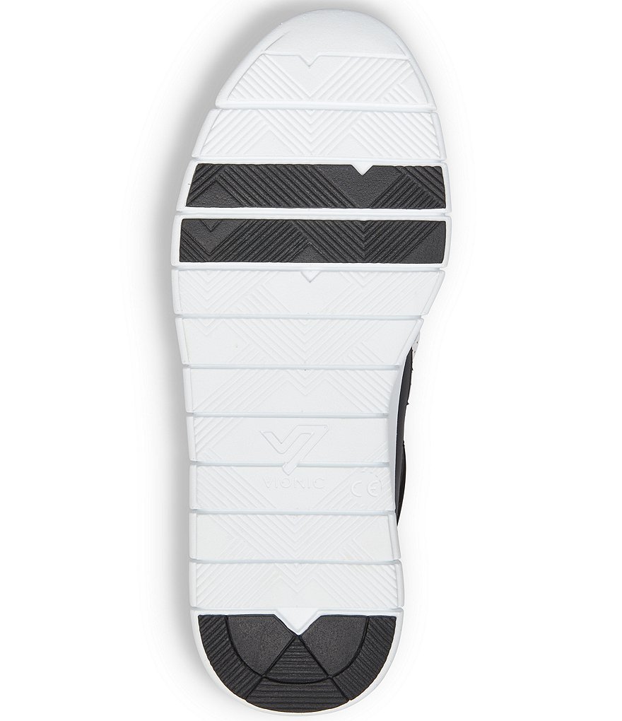 Vionic Nana Satin Leather Lace-Up Sneakers