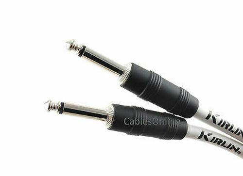 10ft Kirlin 1/4" Mono Male to Male Black Guitar/Bass Amp Pro Audio Cable
