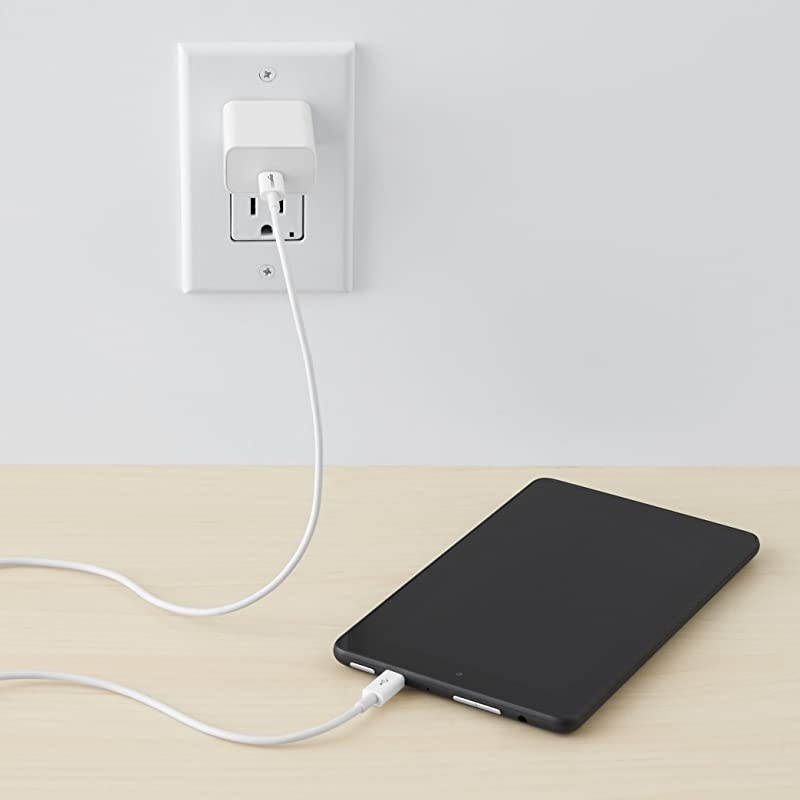 USB TypeC to MicroB 20 Cable 6 Feet 18 Meters White 5Pack