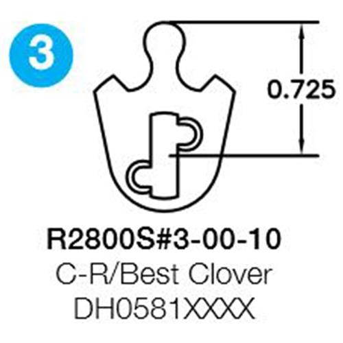 Ilco 2800S#3 Clover leaf Cam IC Cam For Corbin/Russwin/Best Locksets