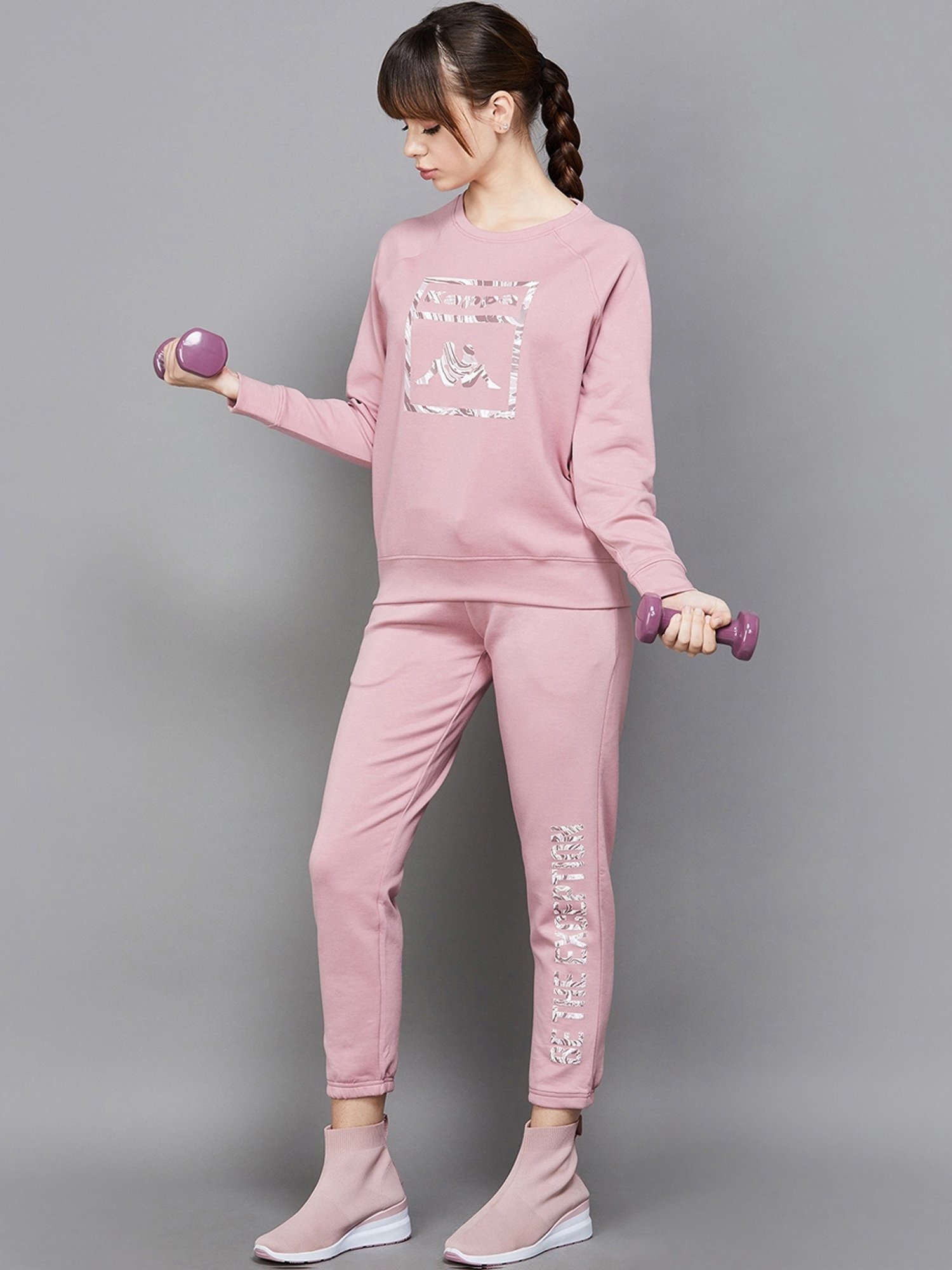 KAPPA Pink Printed Sports Sweatshirt