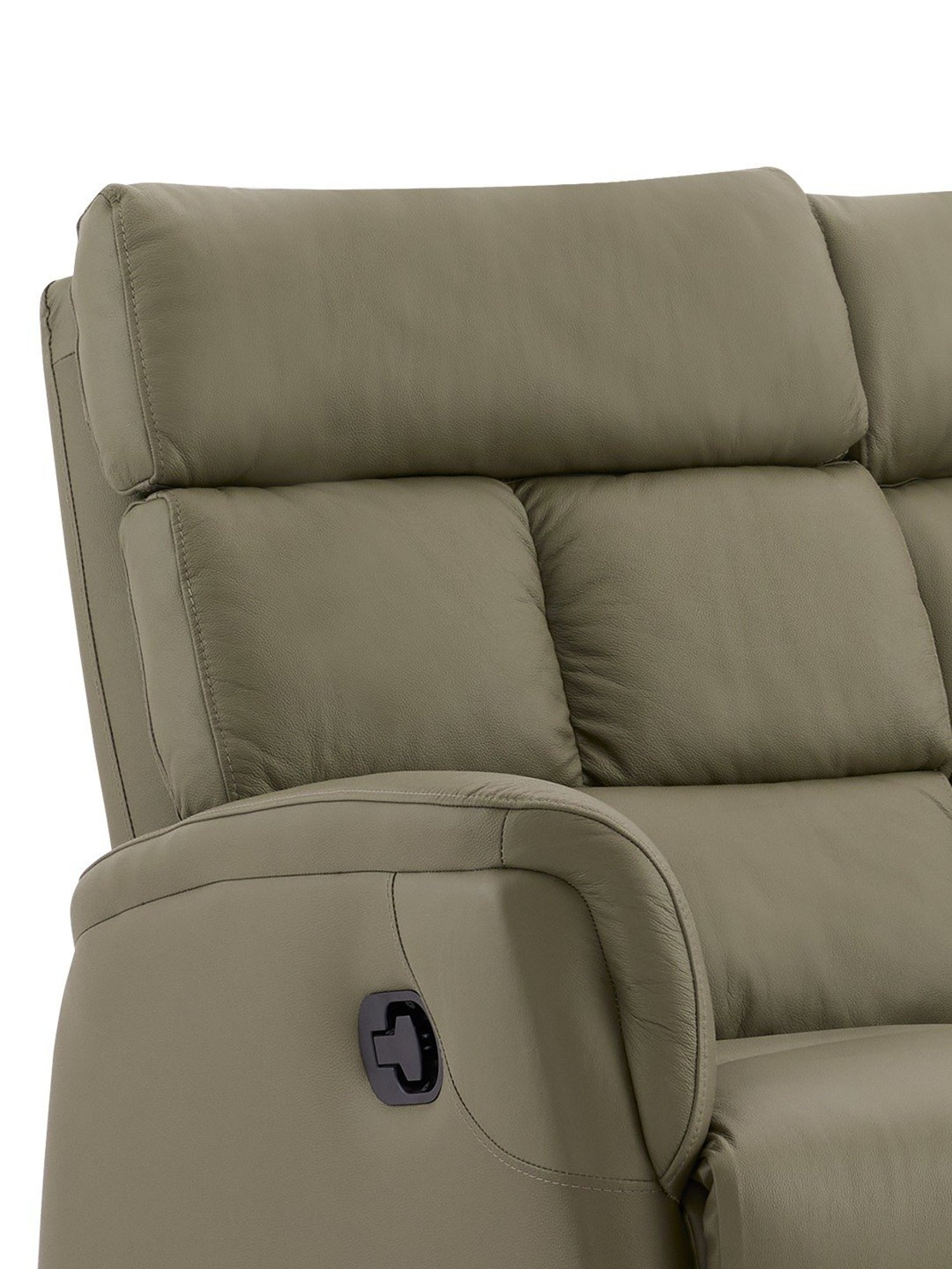 Durian Amanda Olive Green Leather 2 Seater Reclining Sofa