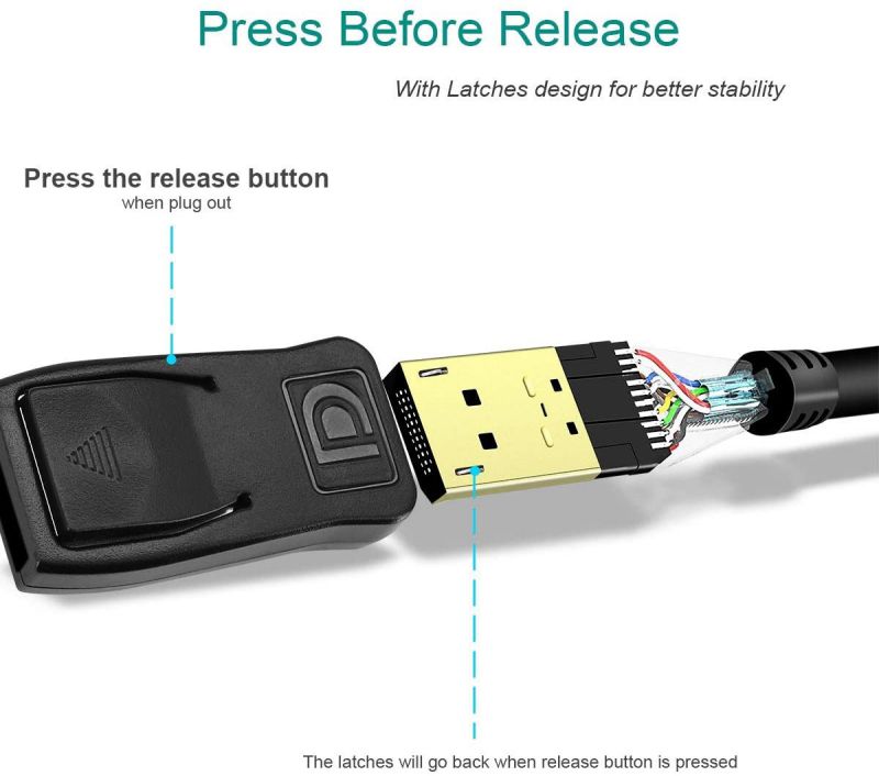 BENFEI DisplayPort to HDMI MALE cord 6 Feet Black Cable MALE to MALE for DisplayPort Enabled Computer and Laptops(Lenovo, Dell, HP, ASUS and other brand)