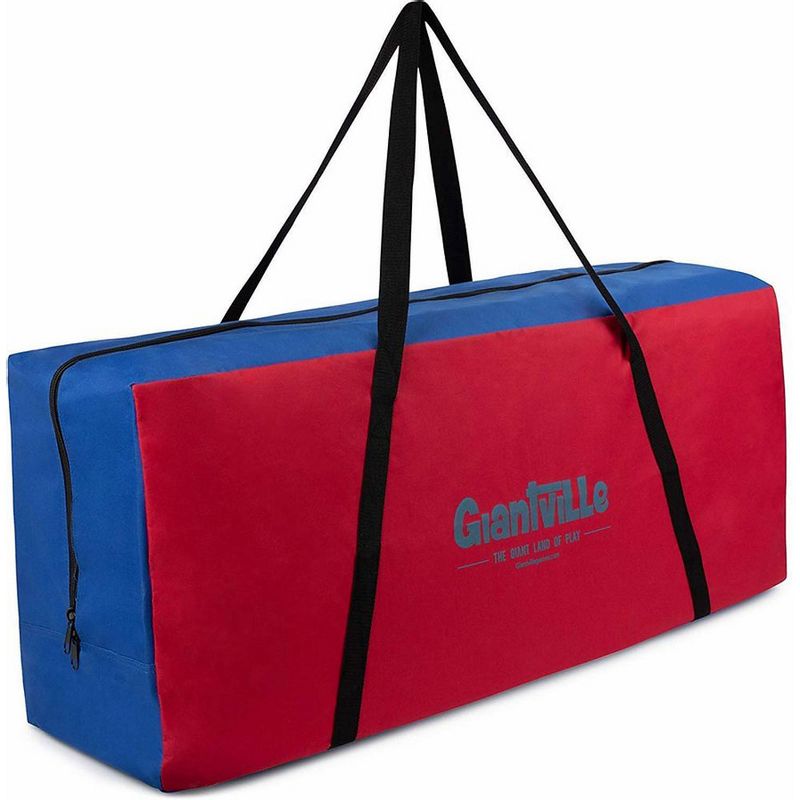 Giantville 3 Foot Tall Easy to Assemble Water Resistant Indoor and Outdoor Oversized Jumbo Link 4 Multicolor Connect Game with Portable Canvas Bag