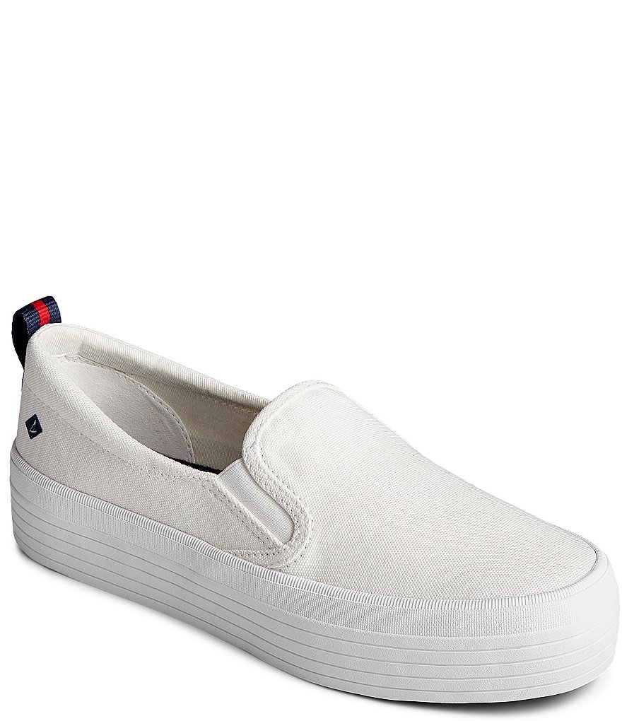 Sperry Women's Crest Twin Gore Canvas Platform Slip-On Sneakers