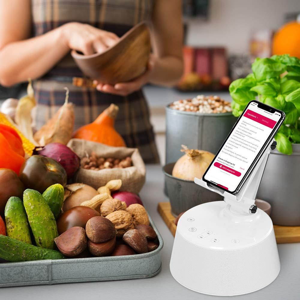 Emerson ER-X300 Docking Station with Wireless Charging, Bluetooth Speaker, Hands-Free Calling and Adjustable Arm