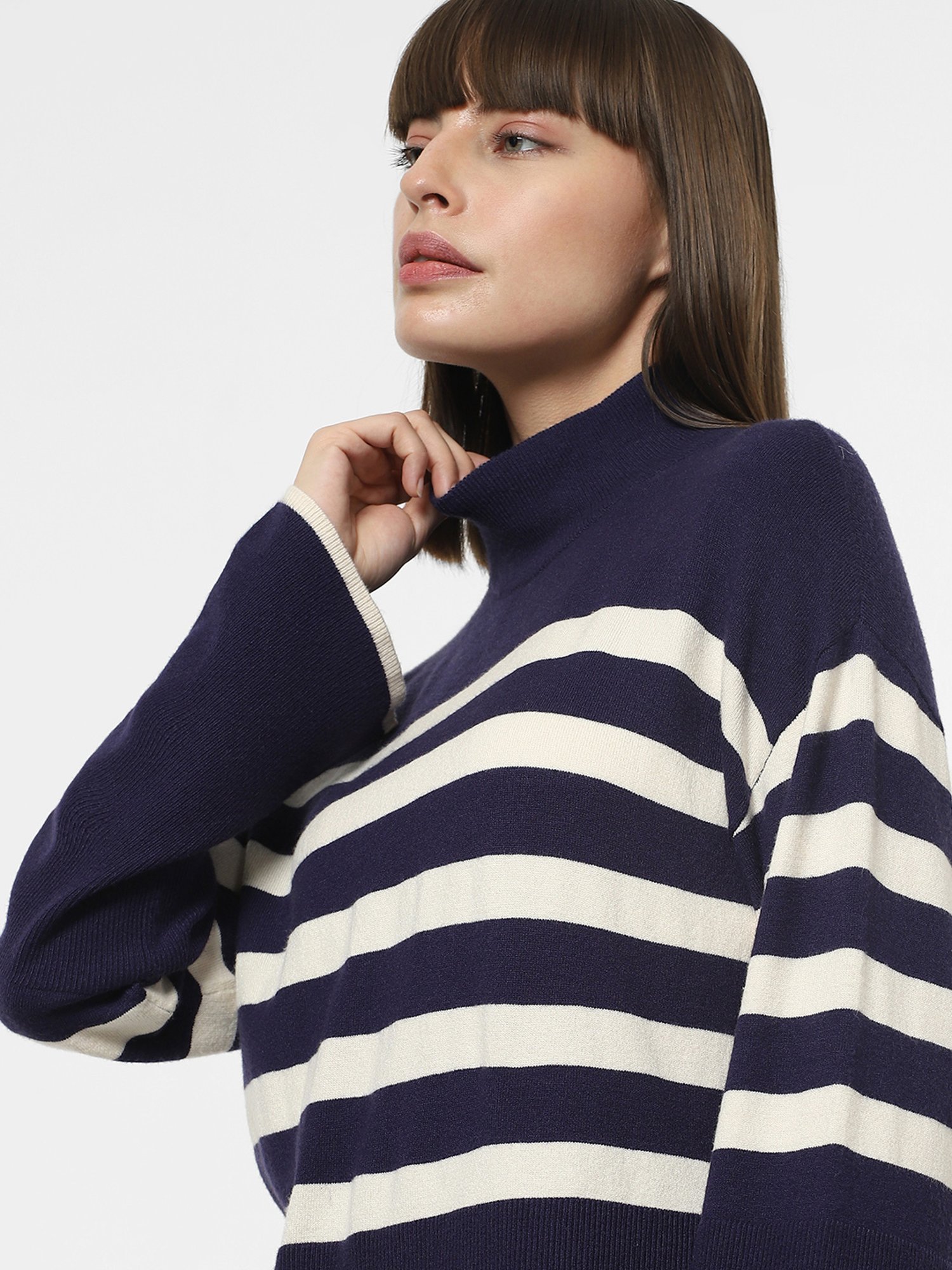 Vero Moda Navy & White Striped Pullover