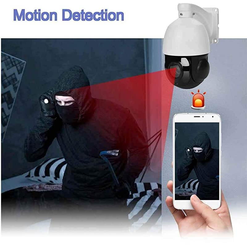 2.4G 4.5inch WiFi Wireless PTZ Security Camera 1080P HD Pan Tilt 20X Optical Zoom Surveillance Camera Audio 200ft Night Vision IP66 SD Card Recording Motion Detection & E-Mail/Push