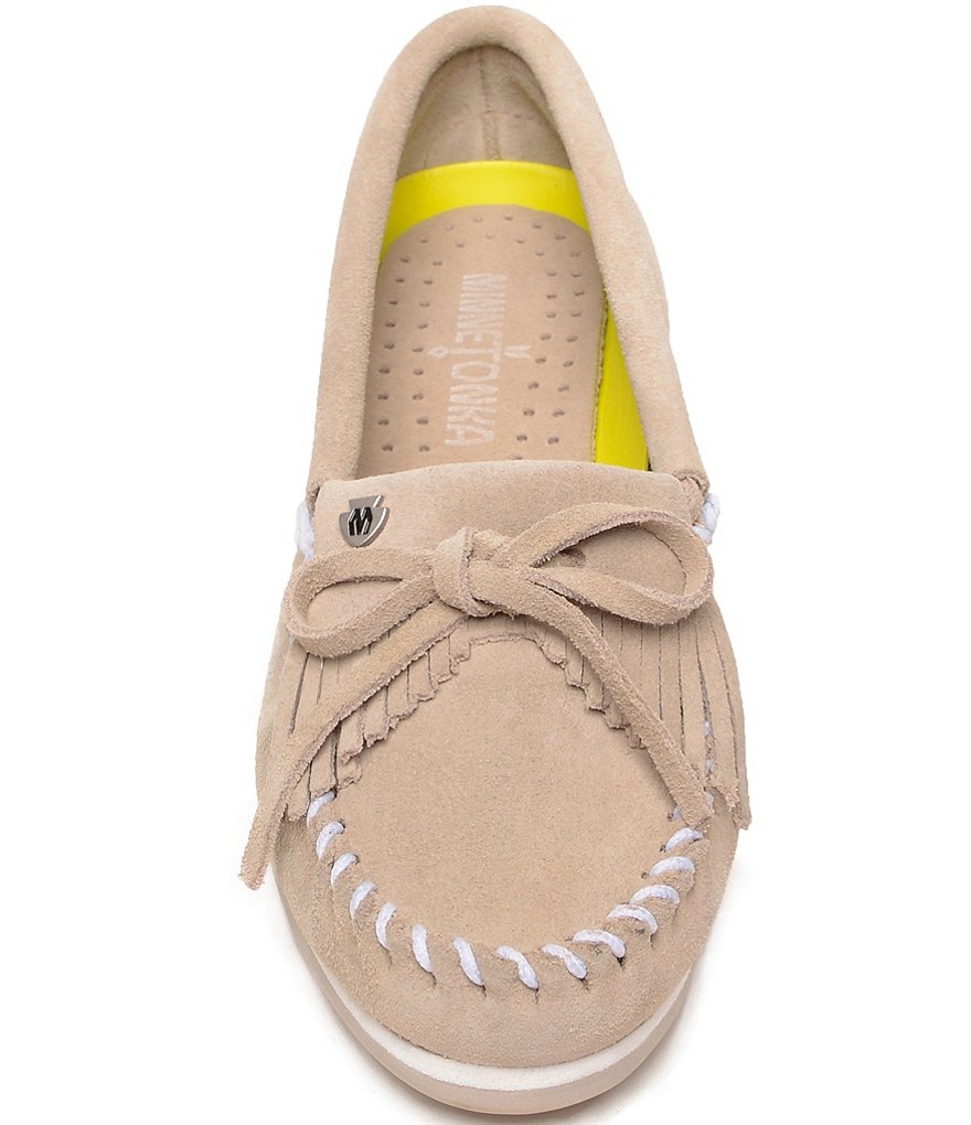 Minnetonka Kilty Plus Suede Moccasins
