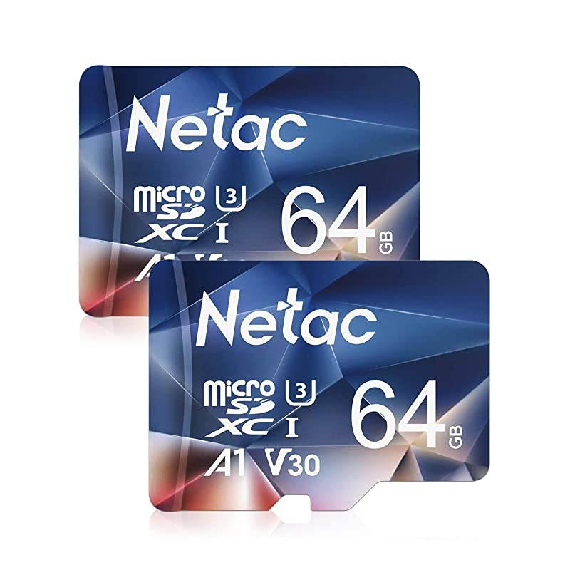 Micro SD Card 64GB 2 Pack, MicroSDHC Card 64GB MicroSDXC Memory Card - UHS-I, 100MB/s, 667X, U3, C10, V30, EXFAT TF Card Micro SD Card