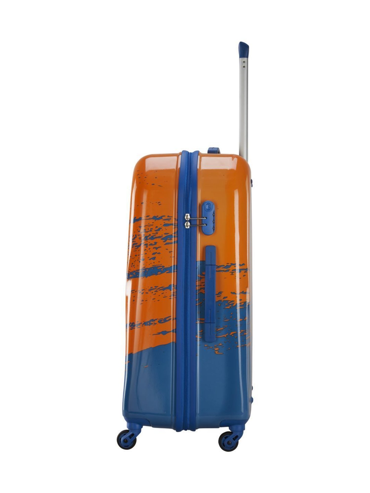 Skybags Vista Orangle & Blue Printed Hard Large Trolley Bag - 31 cm