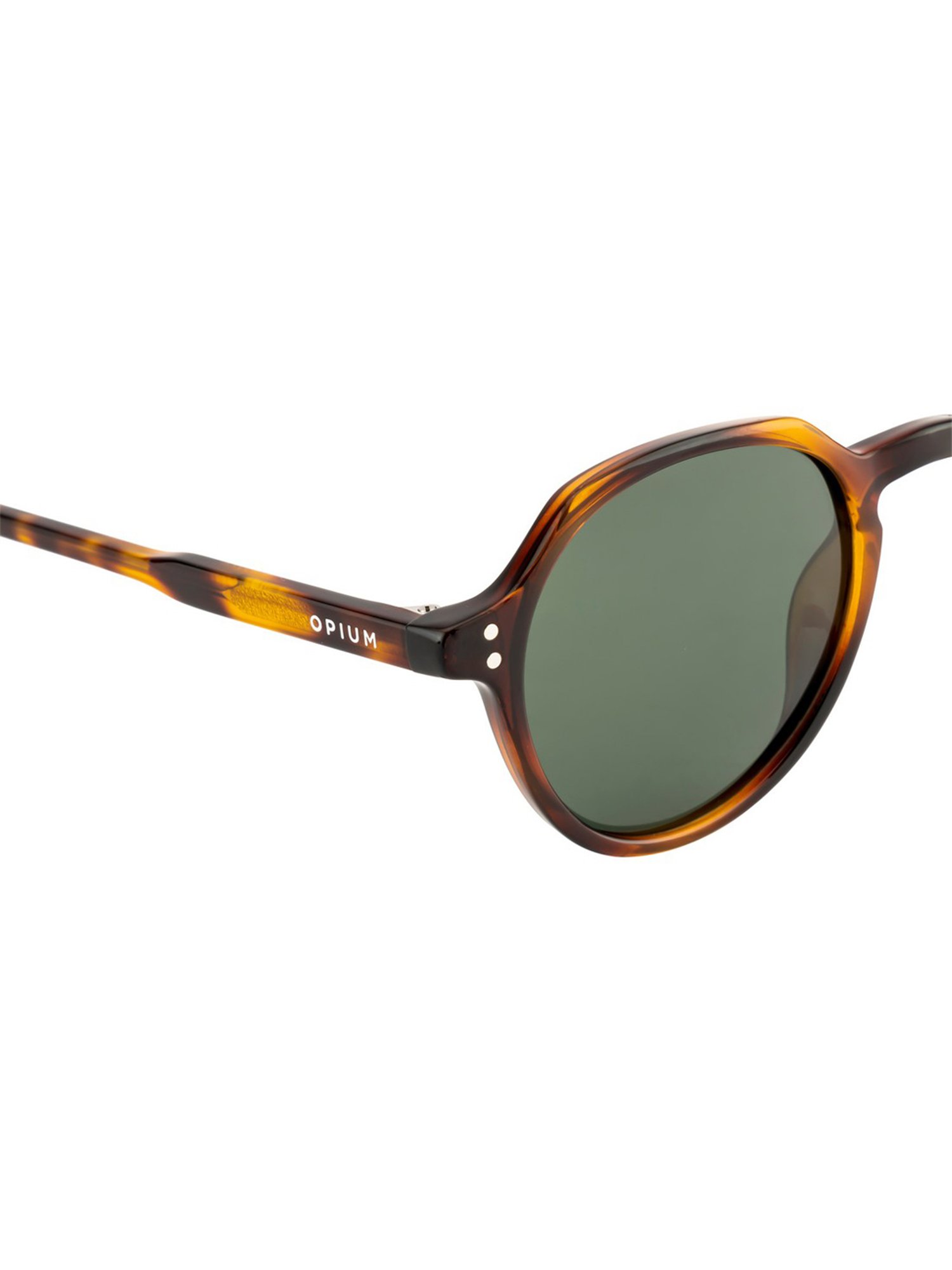 Opium Green Rectangular Unisex Sunglasses