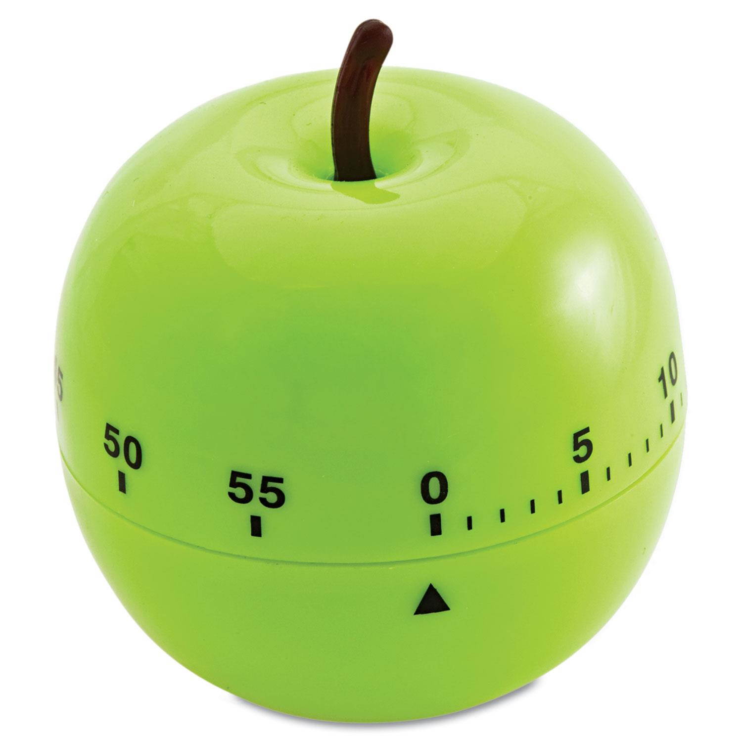 Shaped Timer, 4 1/2" Dia., Green Apple