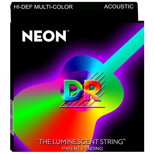 NEON Hi-Def Multi-Color Acoustic Guitar String Set (12-54)