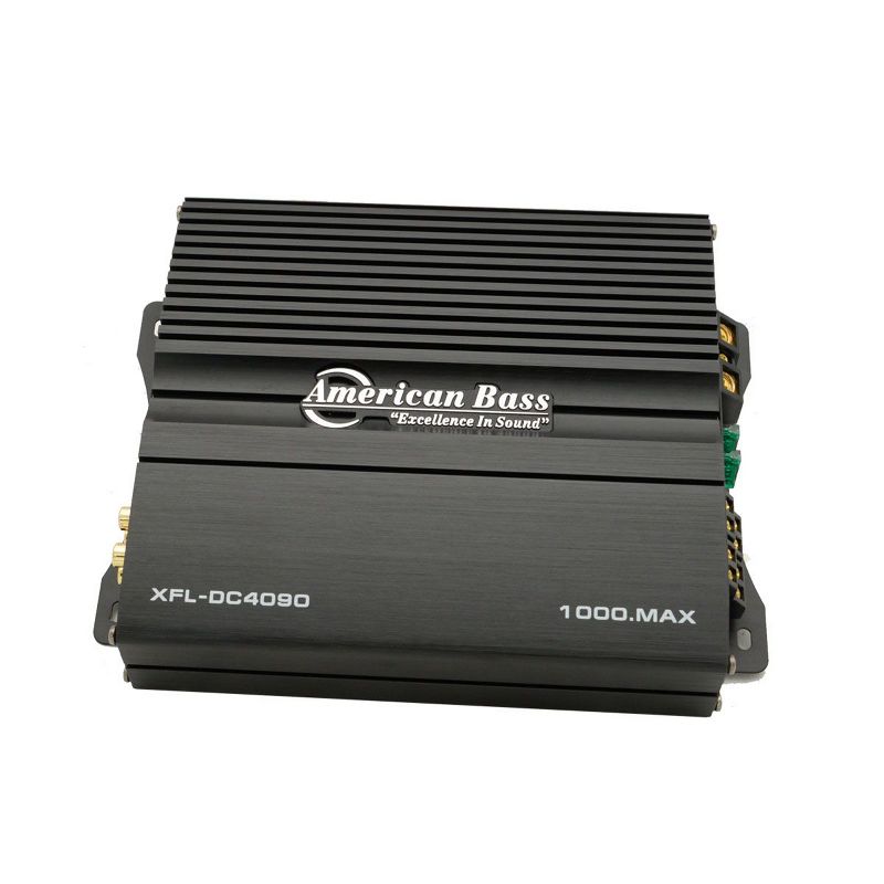 American Bass XFL DC 4090 Full Range 4 Channel Class D 2000 Watt Max Power 50kHz High 180Hz Low Pass Car Audio Amplifier with Metal Housing, Black