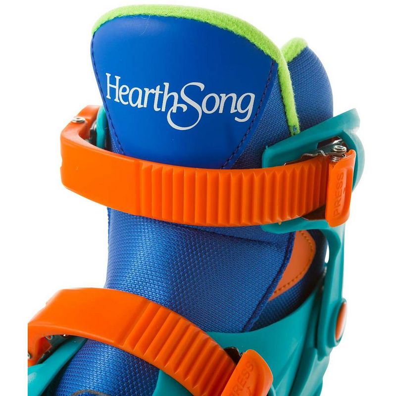 HearthSong - One2Go Adjustable Roller Skates Featuring Easy-Rolling Shark Wheels Jr. with Hard Shell Ankle Support, Adjustable for Kids' Shoe Sizes 1-4