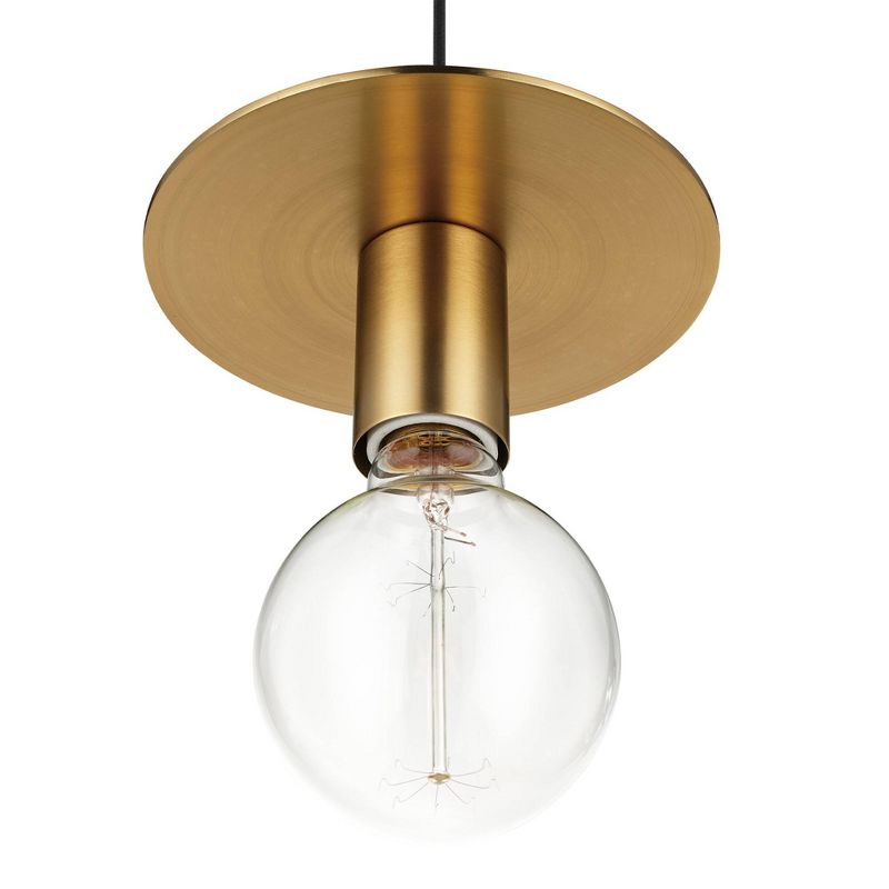 1-Light Veruca Plug-In Pendant Shade Matte Brass - Globe Electric