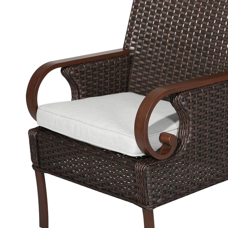 7pc Outdoor Wicker Dining Set Brown - Nuu Garden