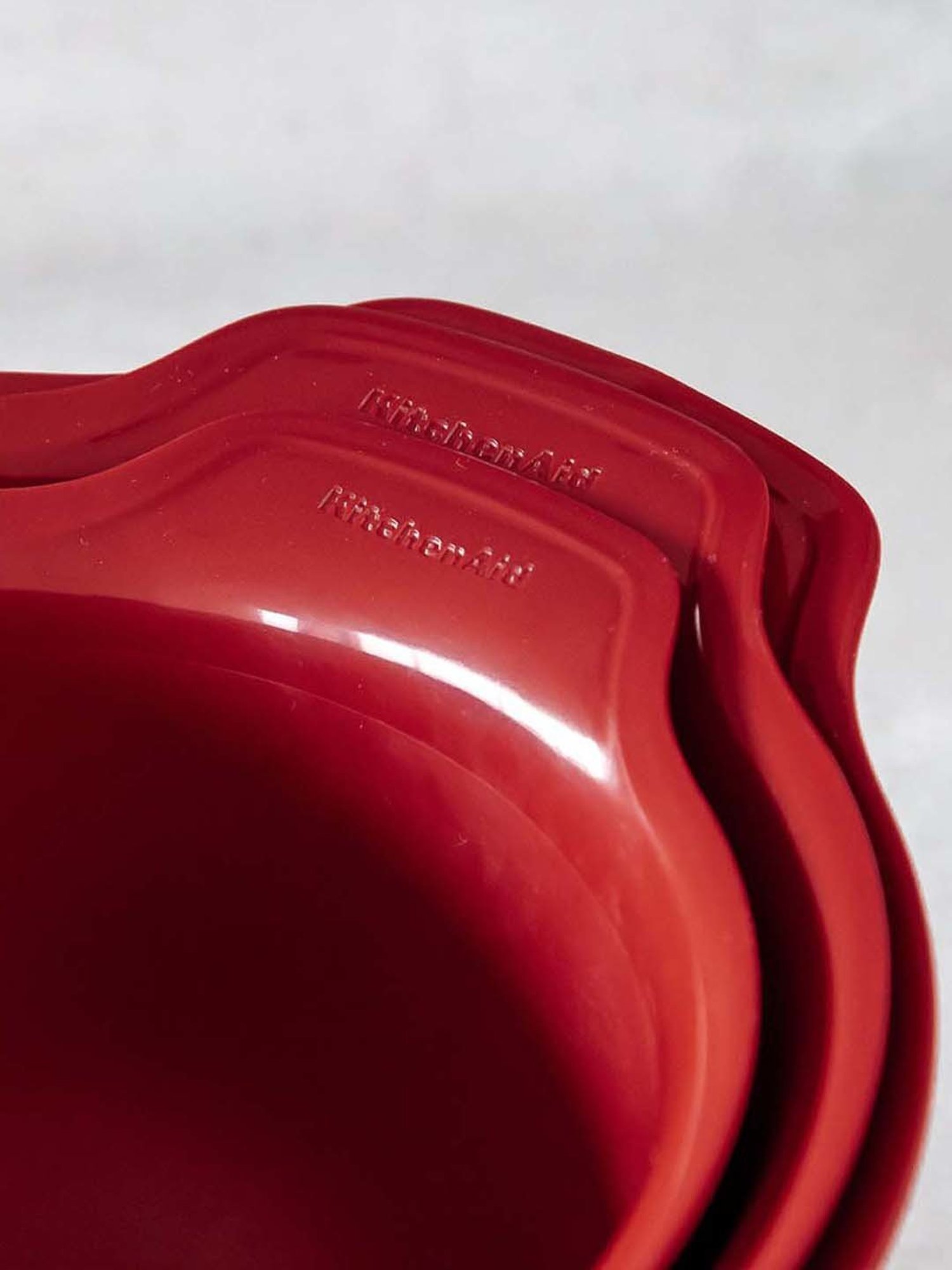 KitchenAid Empire Red Polypropylene Mixing Bowls For Thinkitchen - Set of 3