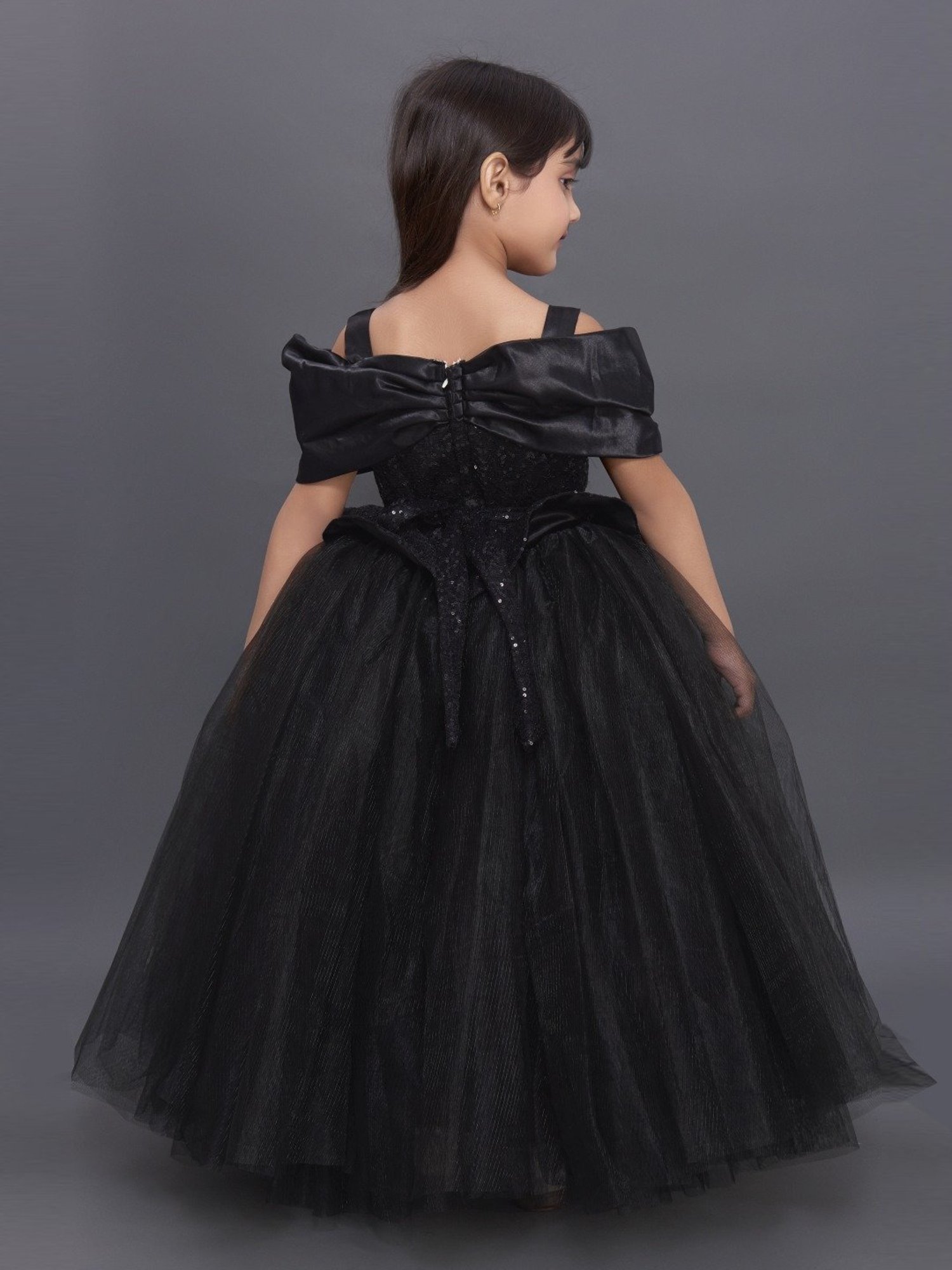 Many Frocks Kids Red Solid Dress