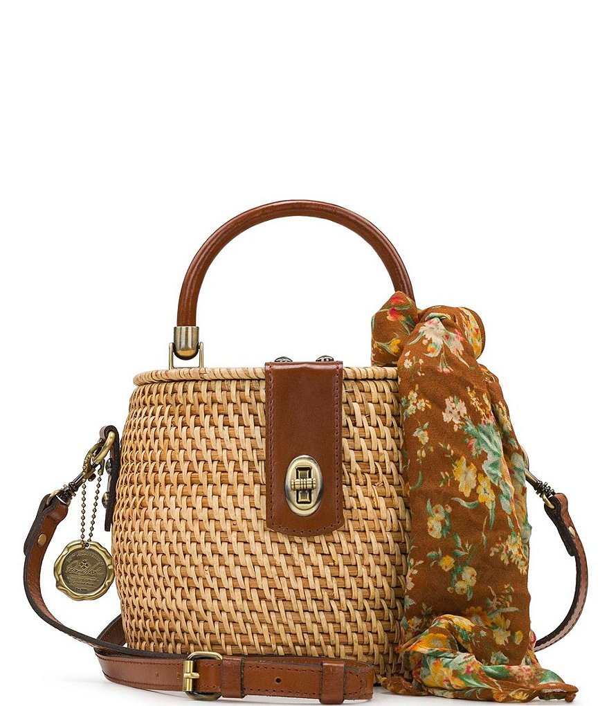 Patricia Nash Seasonal Collection Antiniana Vintage Inspired Straw Satchel Bag