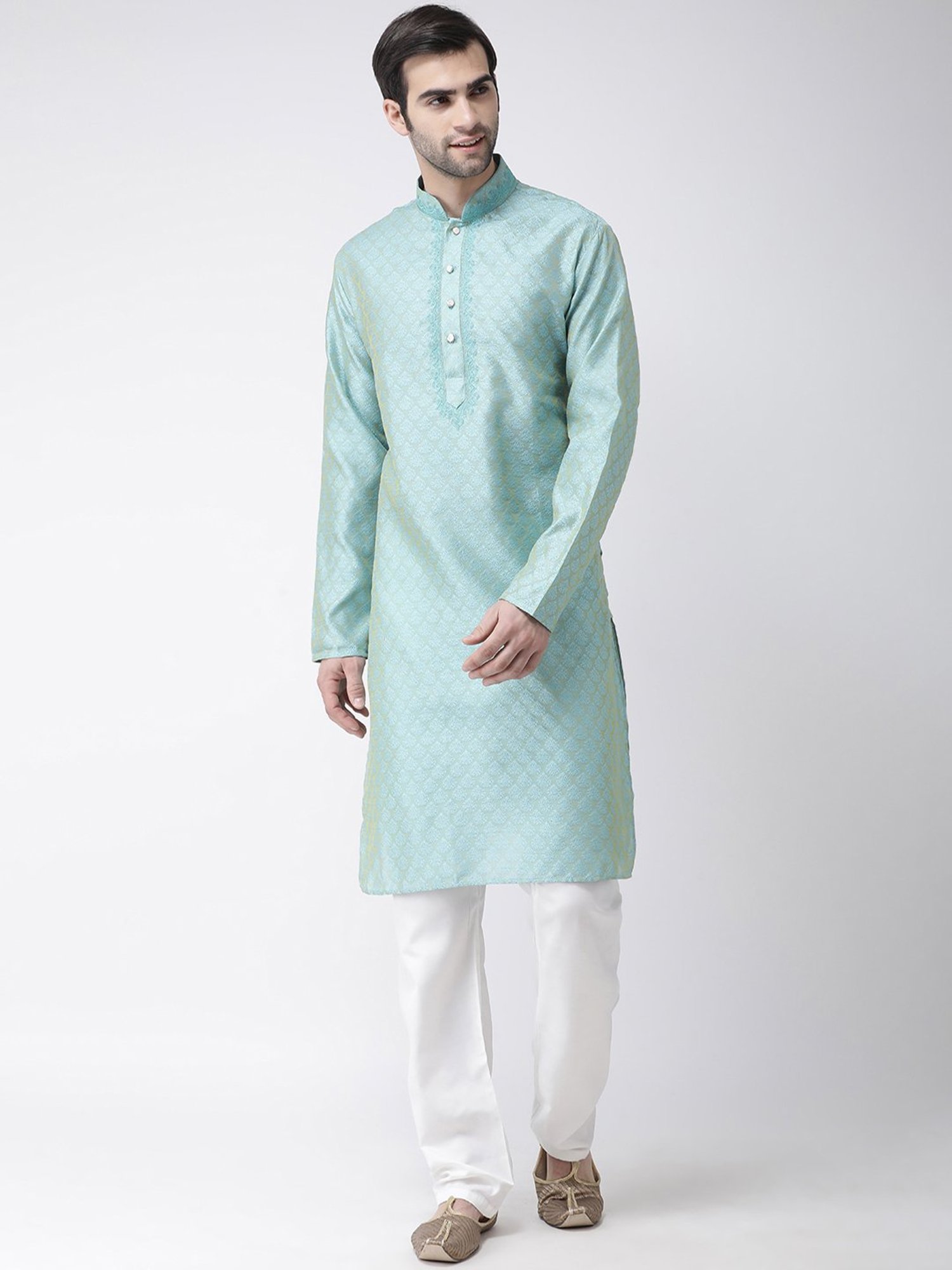SG LEMAN Blue Cotton Printed Regular Fit Kurta Set