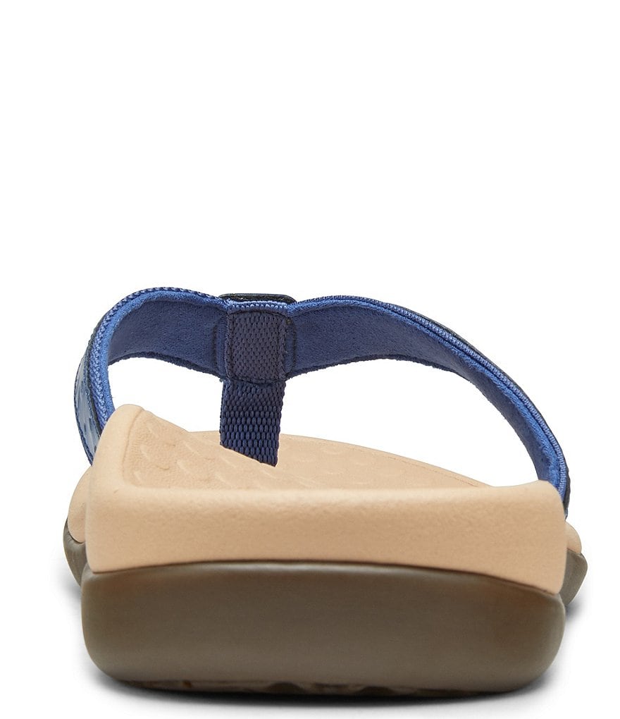 Vionic Casandra Perforated Leather Thong Sandals