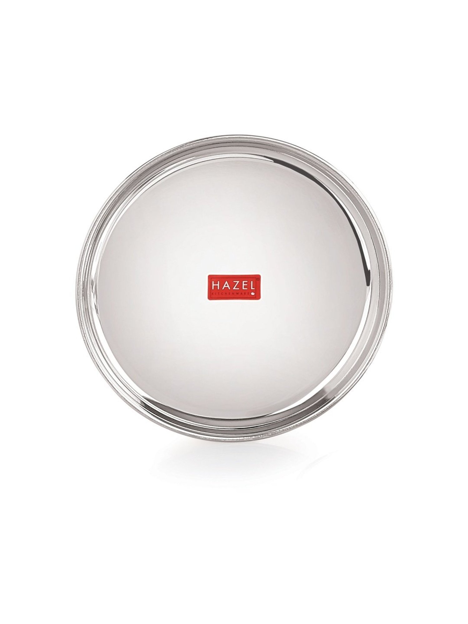 HAZEL Silver Stainless Steel Dinner Plate - Set of 6