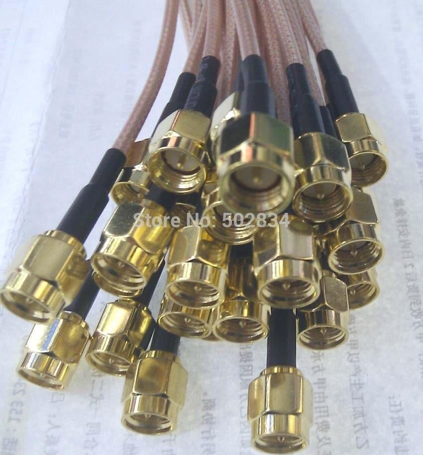 50pcs/lot SMA Male to SMA Male RG316 RF Cable Adapter Connector 30cm