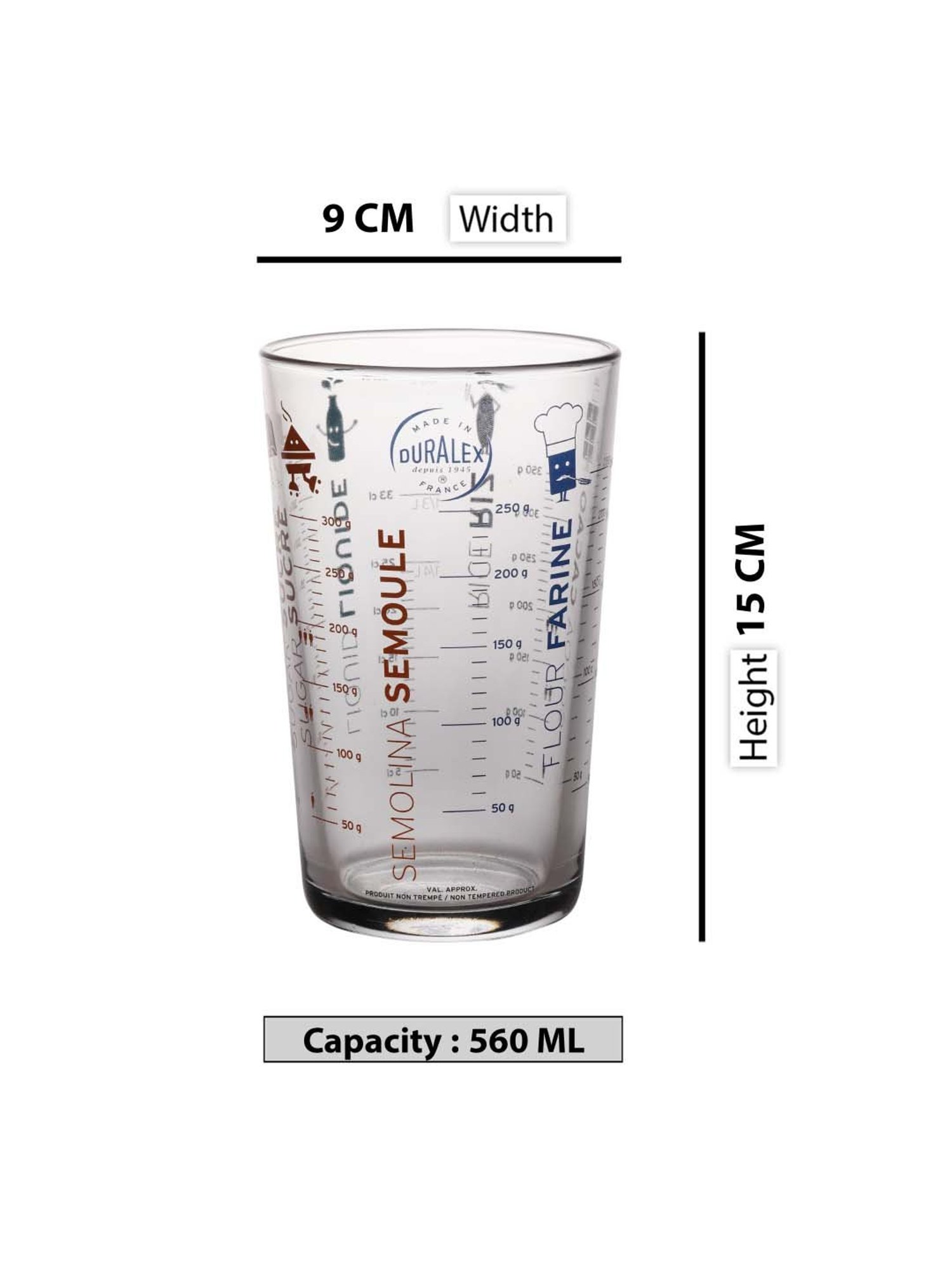 KitchenCraft Black Plastic Magnetic Measuring Cup - Set of 4