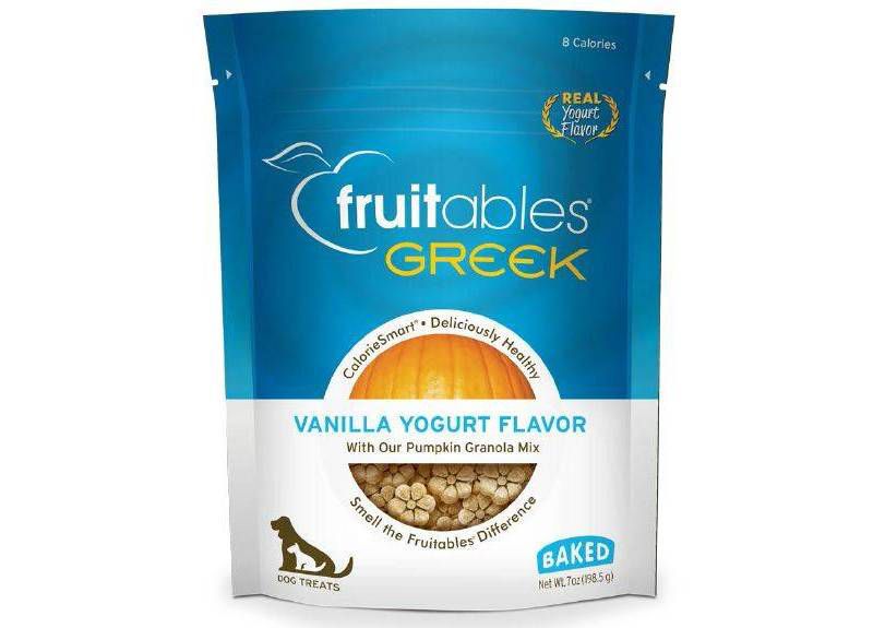 Fruitables Greek Vanilla Yogurt Flavor Healthy Baked Dog Treats - 7oz