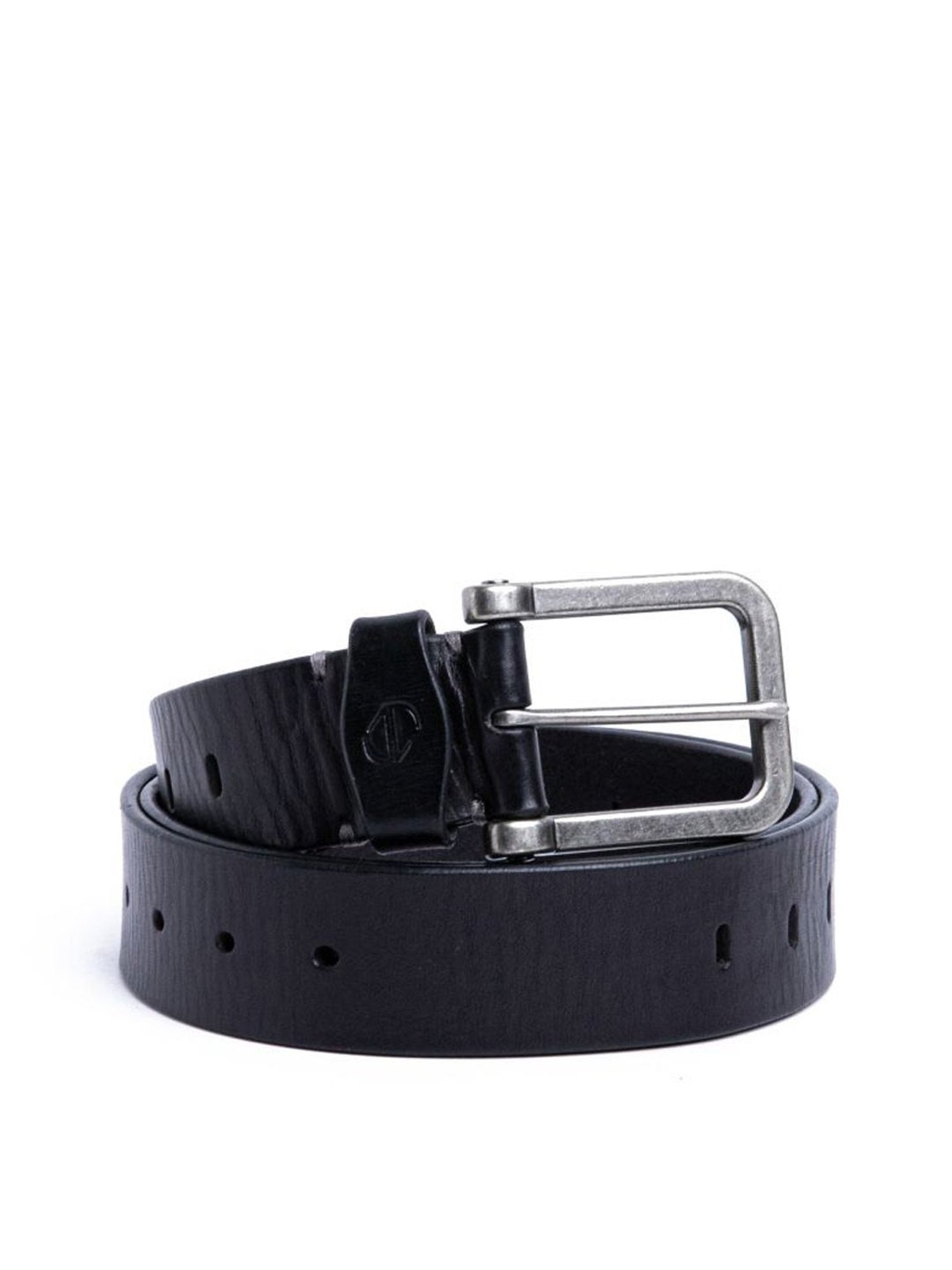 James Aston Alarico Elite Black Leather Solid Waist Belt