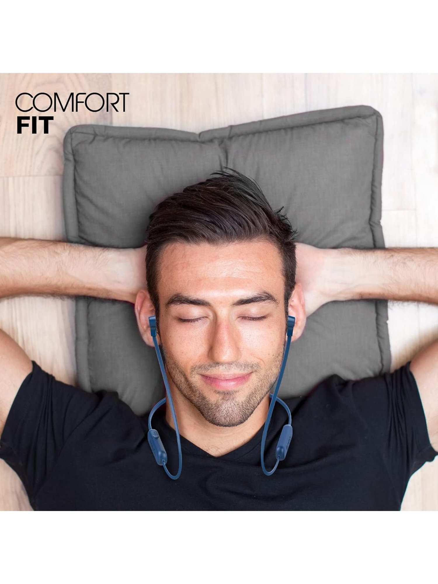 Infinity by Harman Tranz 300 Dual EQ Deep Bass Wireless Neckband Microphone (Blue)