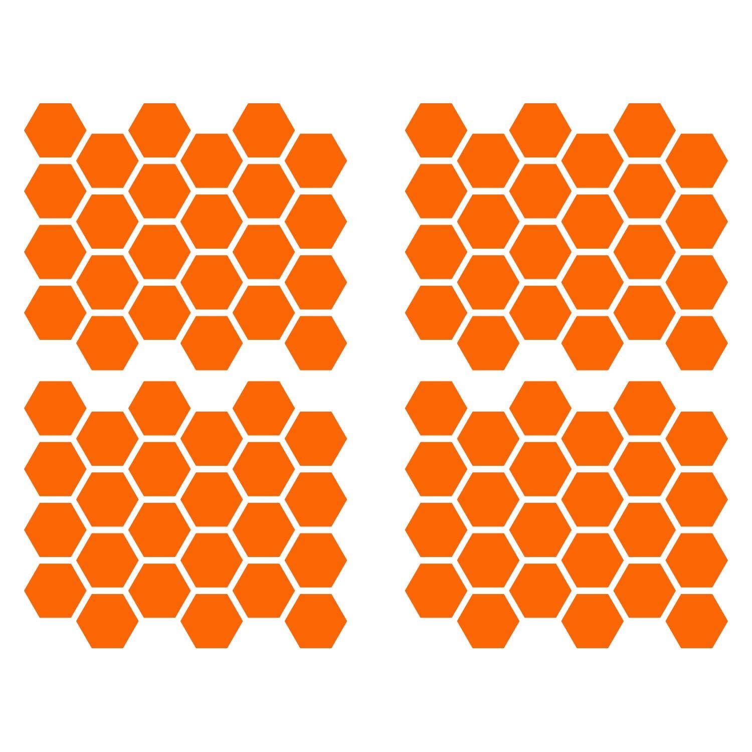 LiteMark 1 Inch Blue Hexagon Decals - Pack of 208