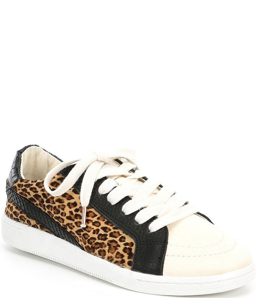 Dolce Vita Nino Leopard Print Calf Hair Sneakers