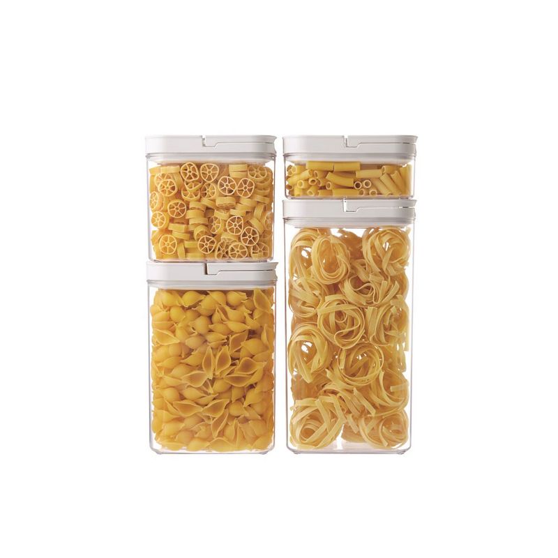 Grant Howard 52025 Flip Lock Rectangular 4 Piece Size Varying Container Set
