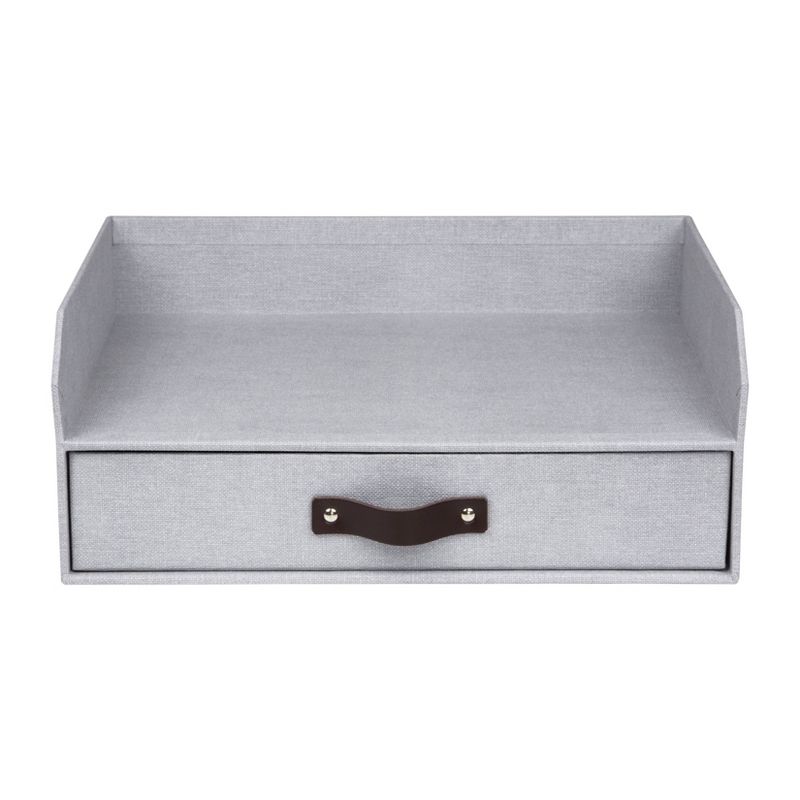 Walter Canvas Letter Tray with Drawer Ash - Bigso Box of Sweden