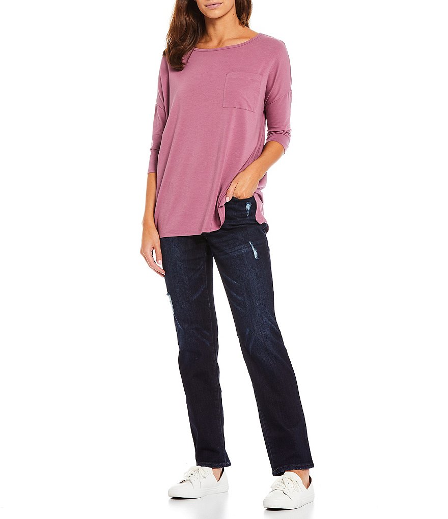 NIC + ZOE Stretch Woven Wonderstretch Pull-On Slim-Leg Pants