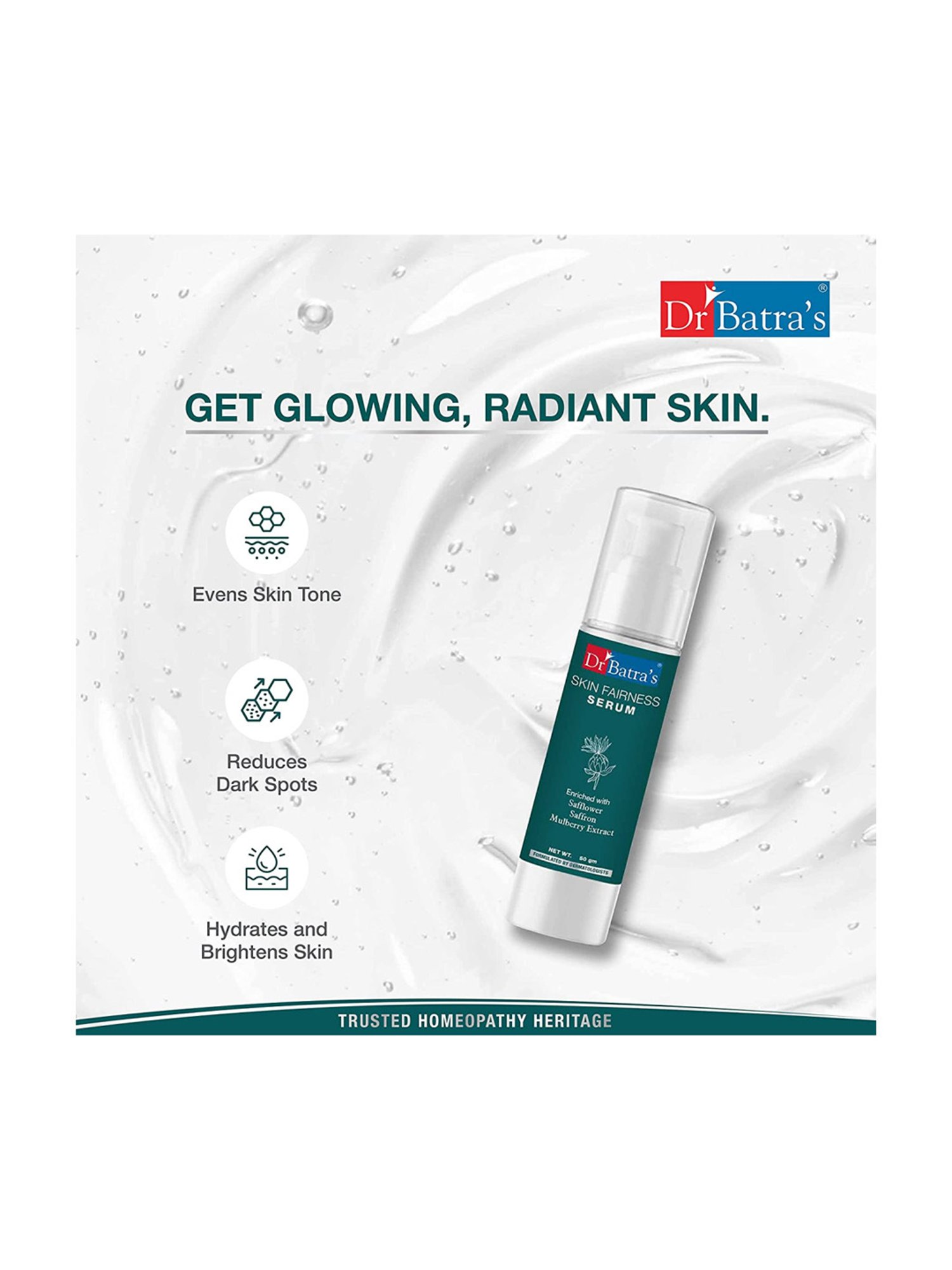 Dr. Batra's Skin Fairness Serum, Fairness Face Wash, Lightening & Moisturizing Cream