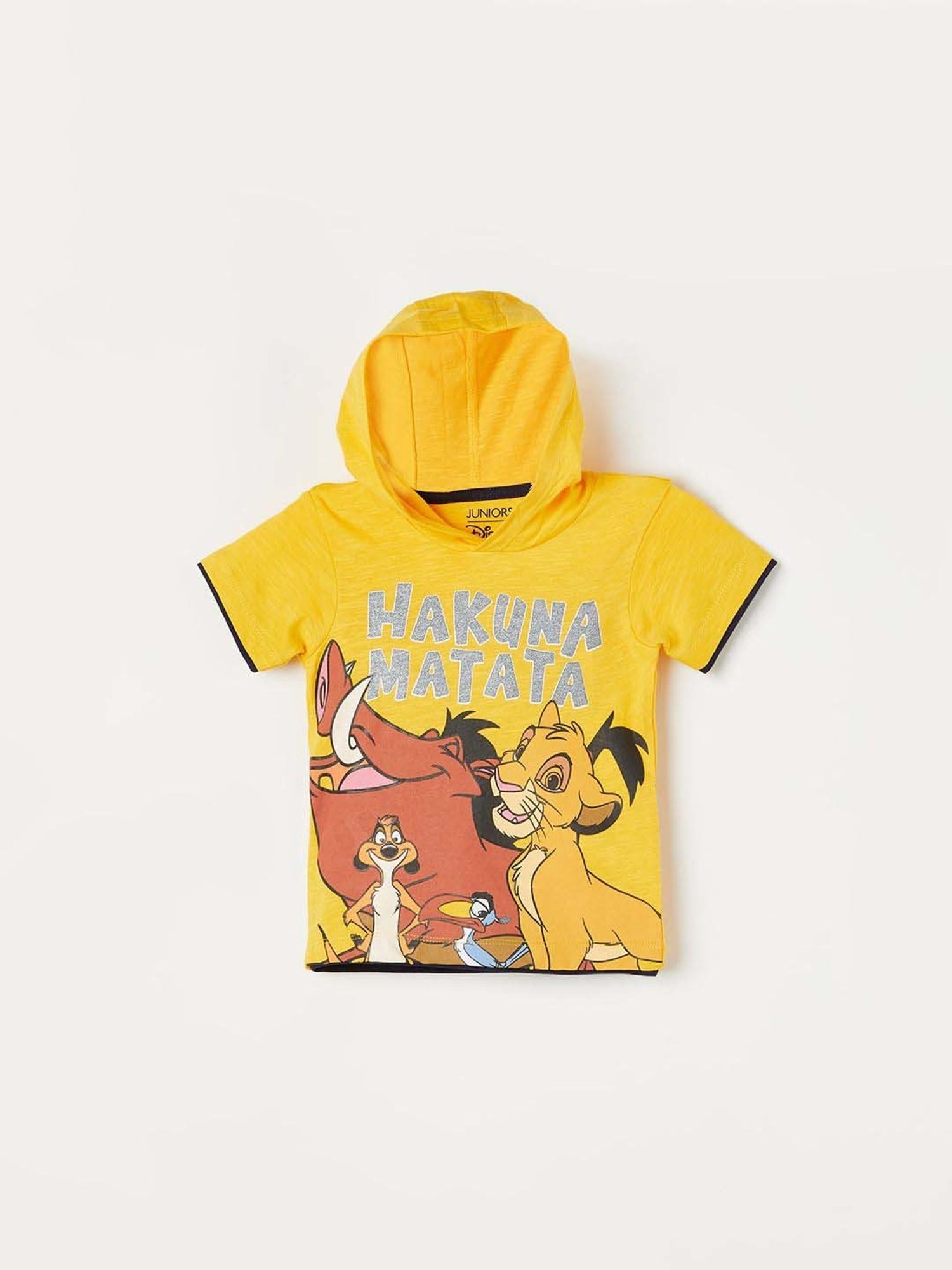 Juniors by Lifestyle Boys Mustard Cotton Printed T Shirt