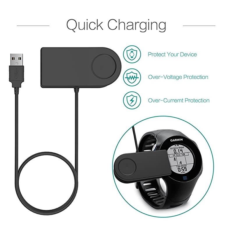 Charger Compatible with Garmin Forerunner 310XT 405 405CX 410 910XT USB Charging Cable 100cm Smartwatch Accessories