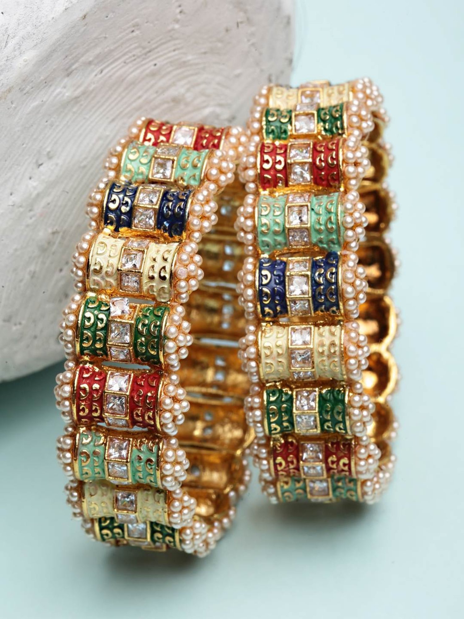 Bold by Priyaasi Trishul Rudraksh Silver-Plated Bracelet for Men