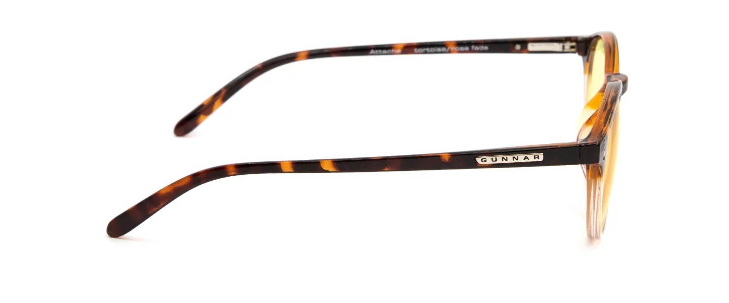 gaming glasses | blue light blocking glasses | attache/tortoise/rose fade by gunnar | 65% blue light protection, 100% uv light, antireflective to protect & reduce eye strain & dryness
