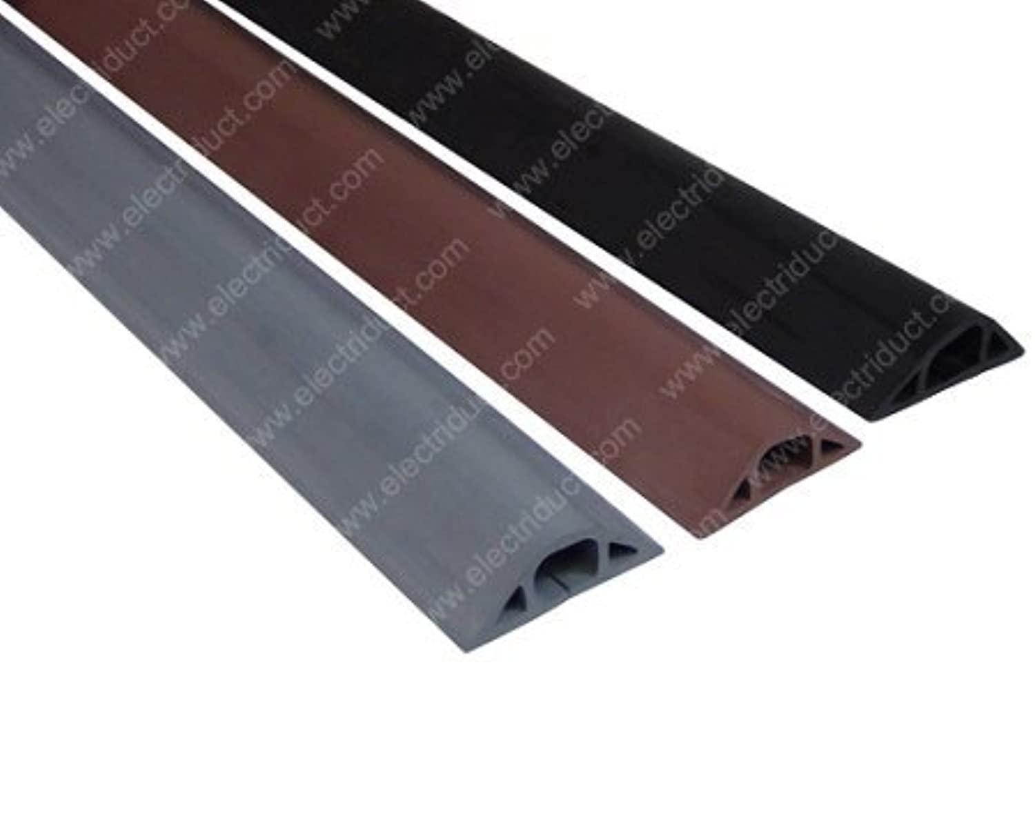 electriduct d22 rubber duct cord cover 1x5/8 inch channel flexible wire protector  5 feet brown